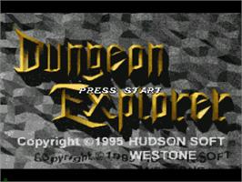 Title screen of Dungeon Explorer on the Sega CD.
