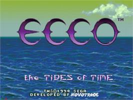 Title screen of Ecco - The Tides of Time on the Sega CD.