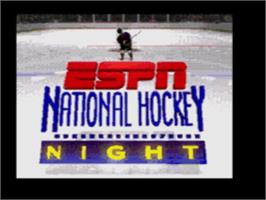 Title screen of Espn National Hockey Night on the Sega CD.