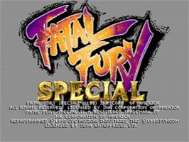 Title screen of Fatal Fury Special on the Sega CD.
