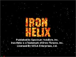 Title screen of Iron Helix on the Sega CD.