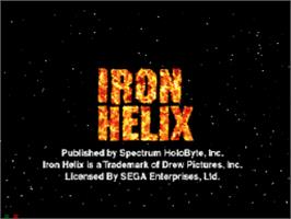 Title screen of Iron Helix on the Sega CD.