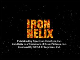 Title screen of Iron Helix on the Sega CD.