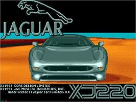 Title screen of Jaguar XJ220 on the Sega CD.