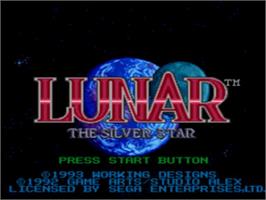 Title screen of Lunar - The Silver Star on the Sega CD.