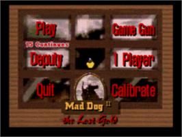 Title screen of Mad Dog II: The Lost Gold on the Sega CD.