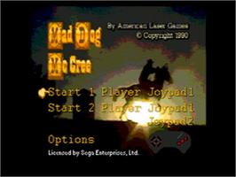 Title screen of Mad Dog Mccree on the Sega CD.