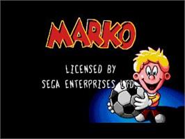 Title screen of Marko on the Sega CD.