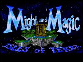 Title screen of Might And Magic 3 - Isles Of Terra on the Sega CD.