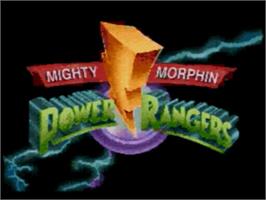 Title screen of Mighty Morphin Power Rangers on the Sega CD.