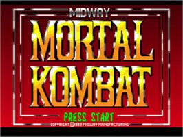 Title screen of Mortal Kombat on the Sega CD.