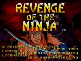 Title screen of Revenge Of The Ninja on the Sega CD.