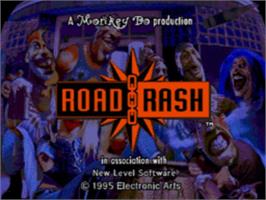 Title screen of Road Rash on the Sega CD.