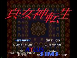 Title screen of Shin Megami Tensei on the Sega CD.