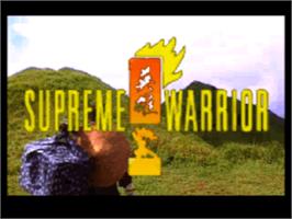 Title screen of Supreme Warrior on the Sega CD.