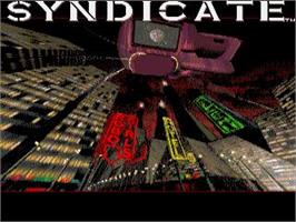 Title screen of Syndicate on the Sega CD.