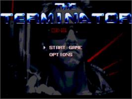 Title screen of Terminator, The on the Sega CD.