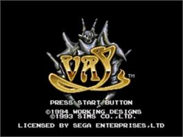 Title screen of Vay on the Sega CD.