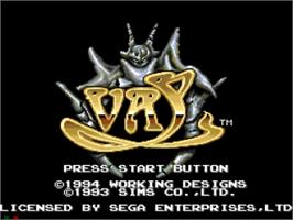 Title screen of Vay on the Sega CD.