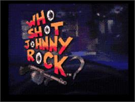 Title screen of Who Shot Johnny Rock? v1.6 on the Sega CD.