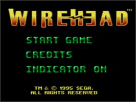 Title screen of Wirehead on the Sega CD.