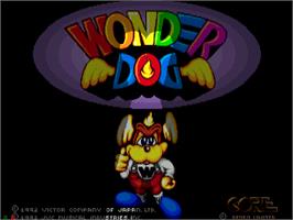 Title screen of Wonder Dog on the Sega CD.