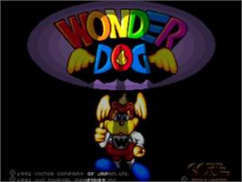 Title screen of Wonder Dog on the Sega CD.