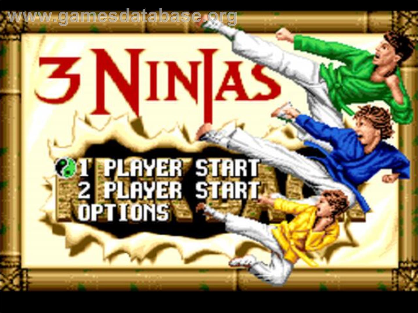 3 Ninjas Kick Back - Sega CD - Artwork - Title Screen