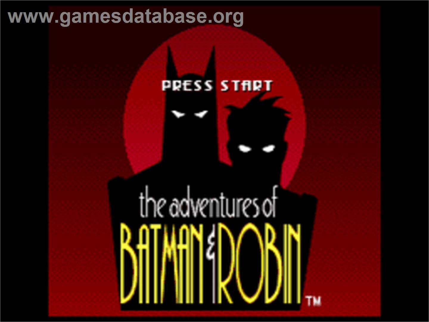 Adventures of Batman & Robin - Sega CD - Artwork - Title Screen