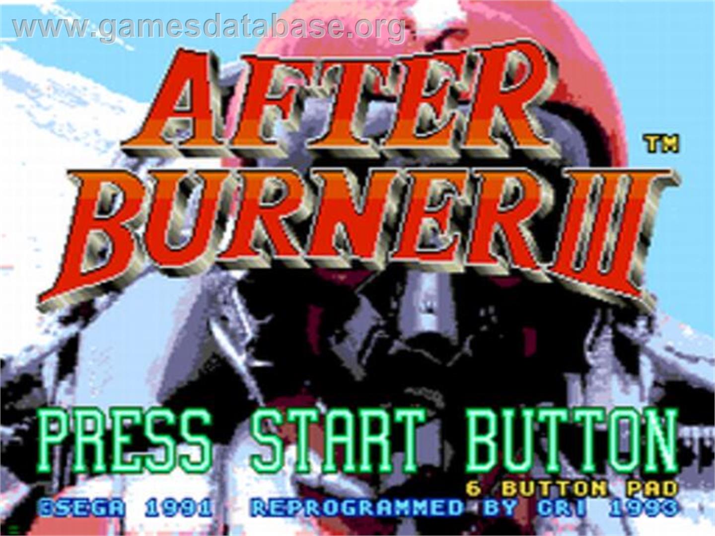 After Burner 3 - Sega CD - Artwork - Title Screen
