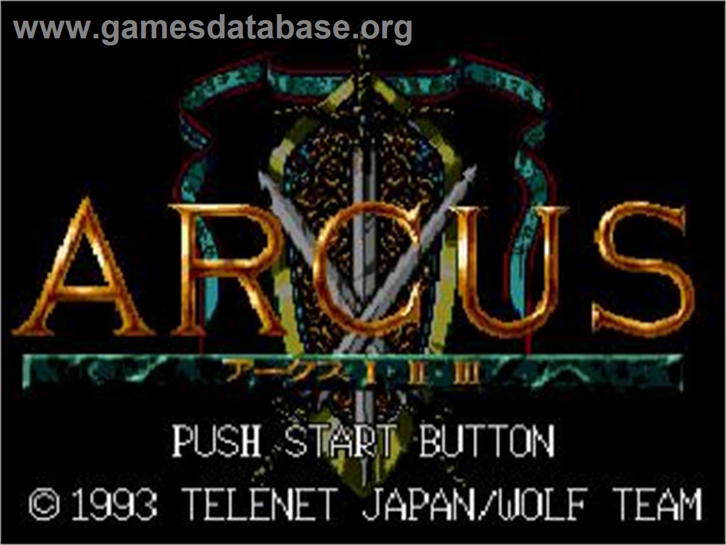 Arcus I-II-III - Sega CD - Artwork - Title Screen