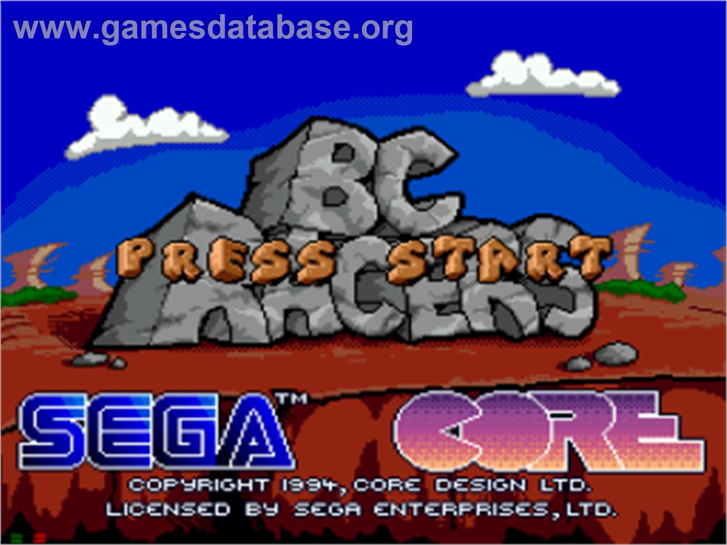 BC Racers - Sega CD - Artwork - Title Screen