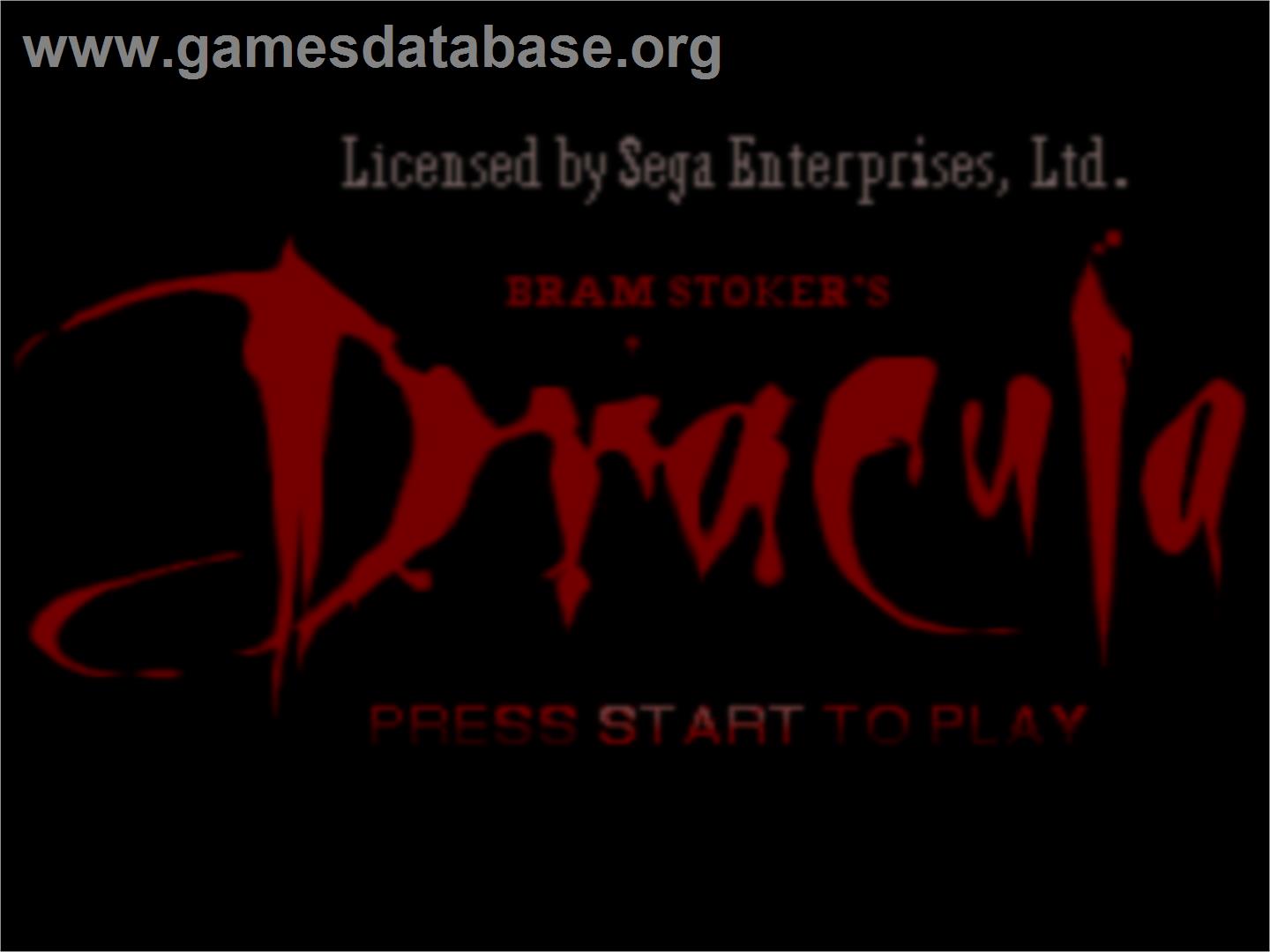 Bram Stoker's Dracula - Sega CD - Artwork - Title Screen