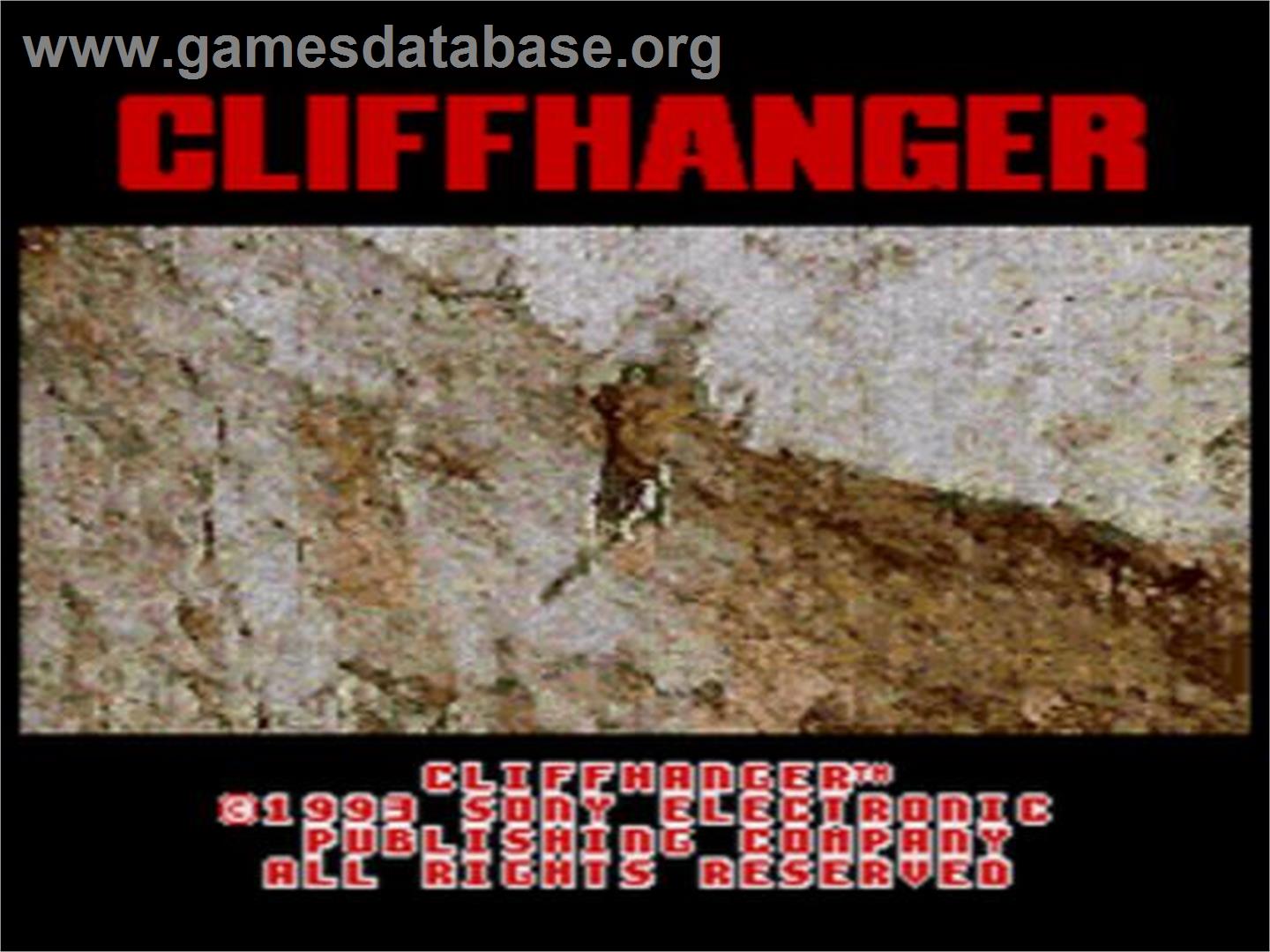 Cliffhanger - Sega CD - Artwork - Title Screen