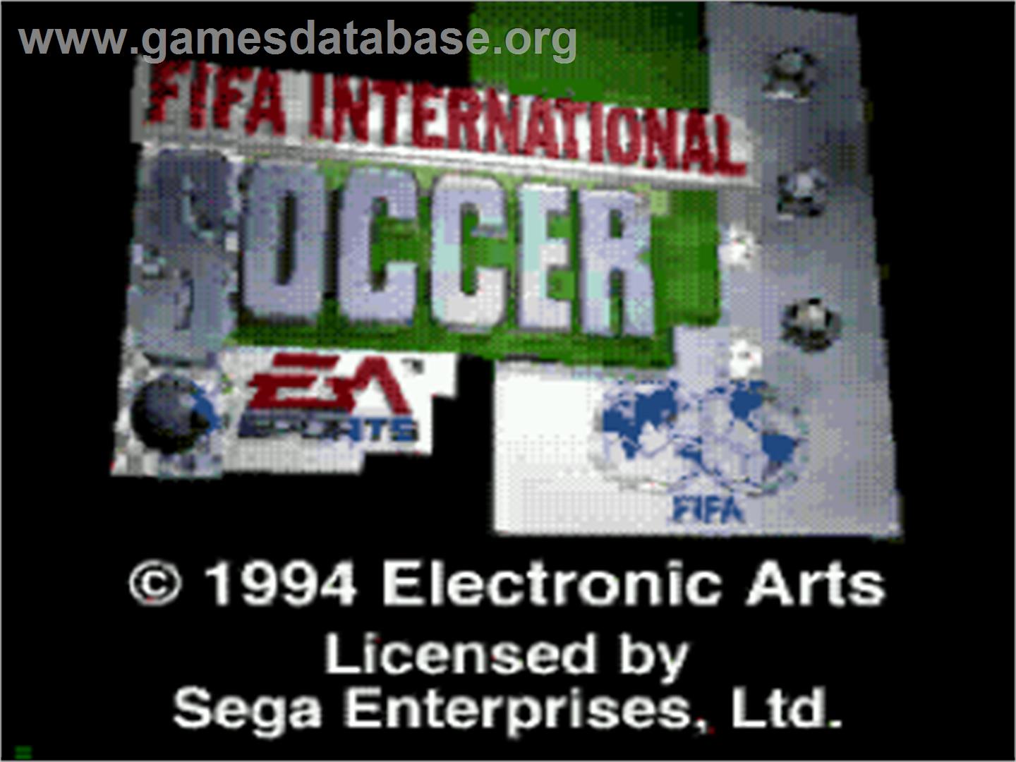 FIFA International Soccer - Sega CD - Artwork - Title Screen
