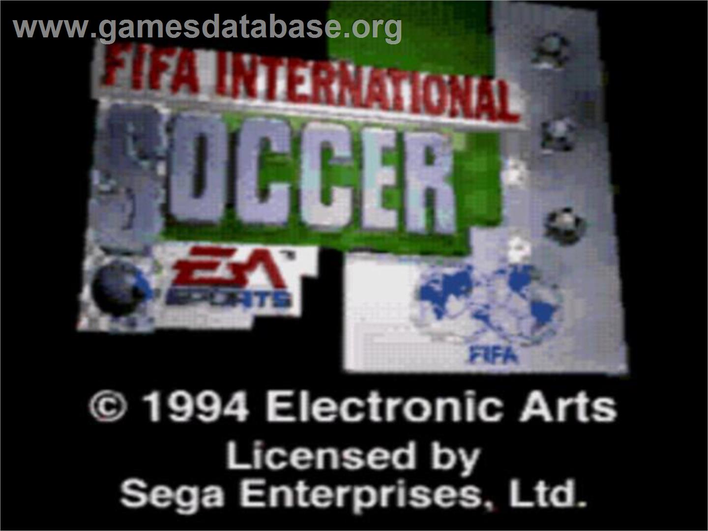 Fifa International Soccer - Championship Edition - Sega CD - Artwork - Title Screen