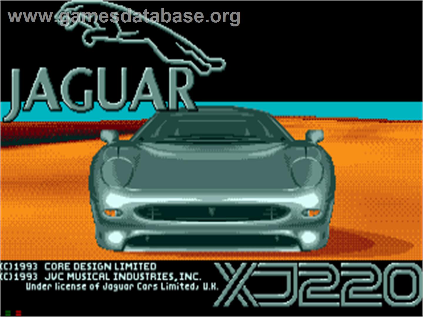 Jaguar XJ220 - Sega CD - Artwork - Title Screen