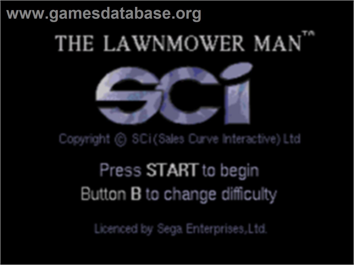 Lawnmower Man - Sega CD - Artwork - Title Screen