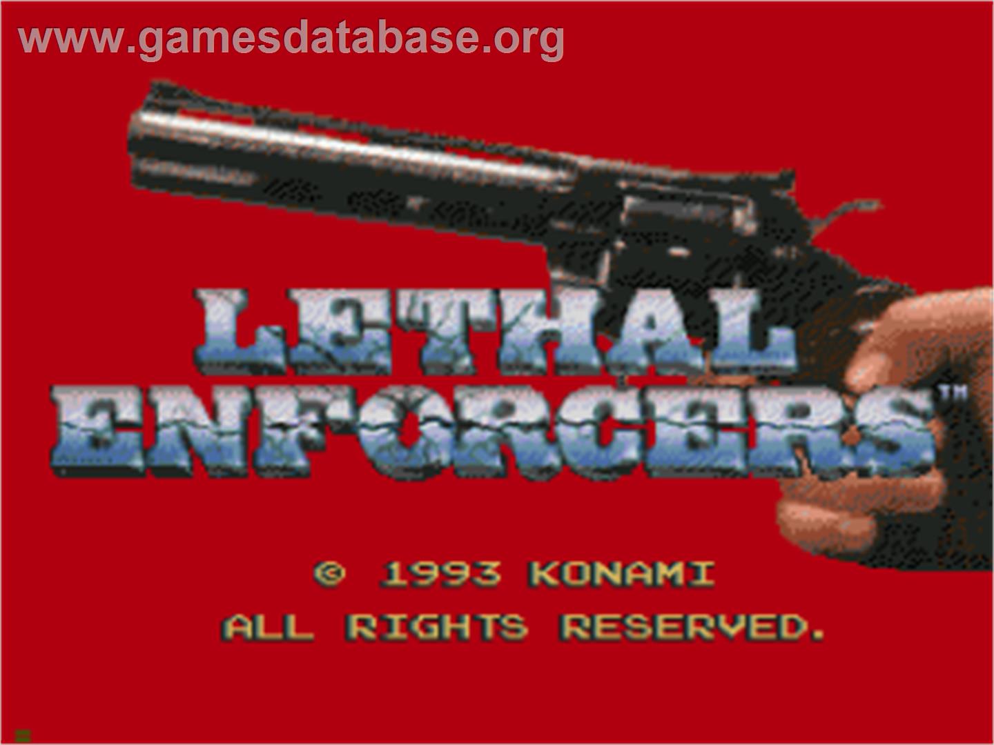 Lethal Enforcers - Sega CD - Artwork - Title Screen