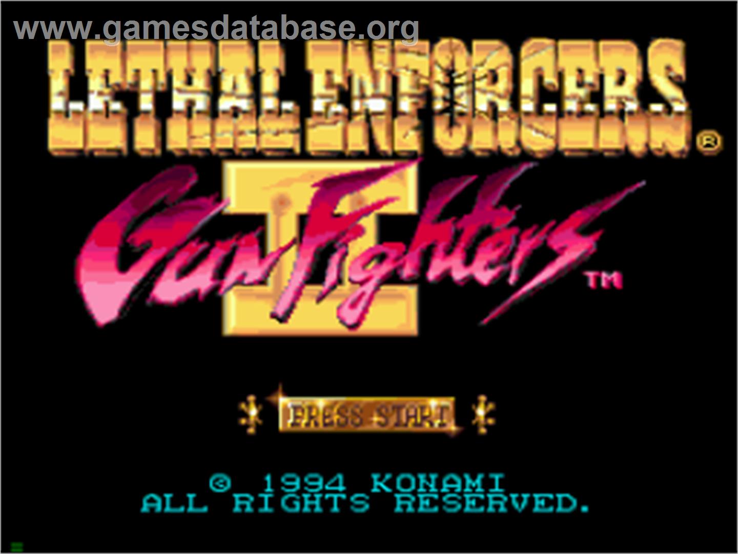 Lethal Enforcers II: Gun Fighters - Sega CD - Artwork - Title Screen