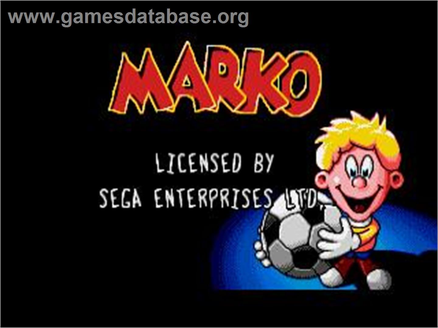 Marko - Sega CD - Artwork - Title Screen