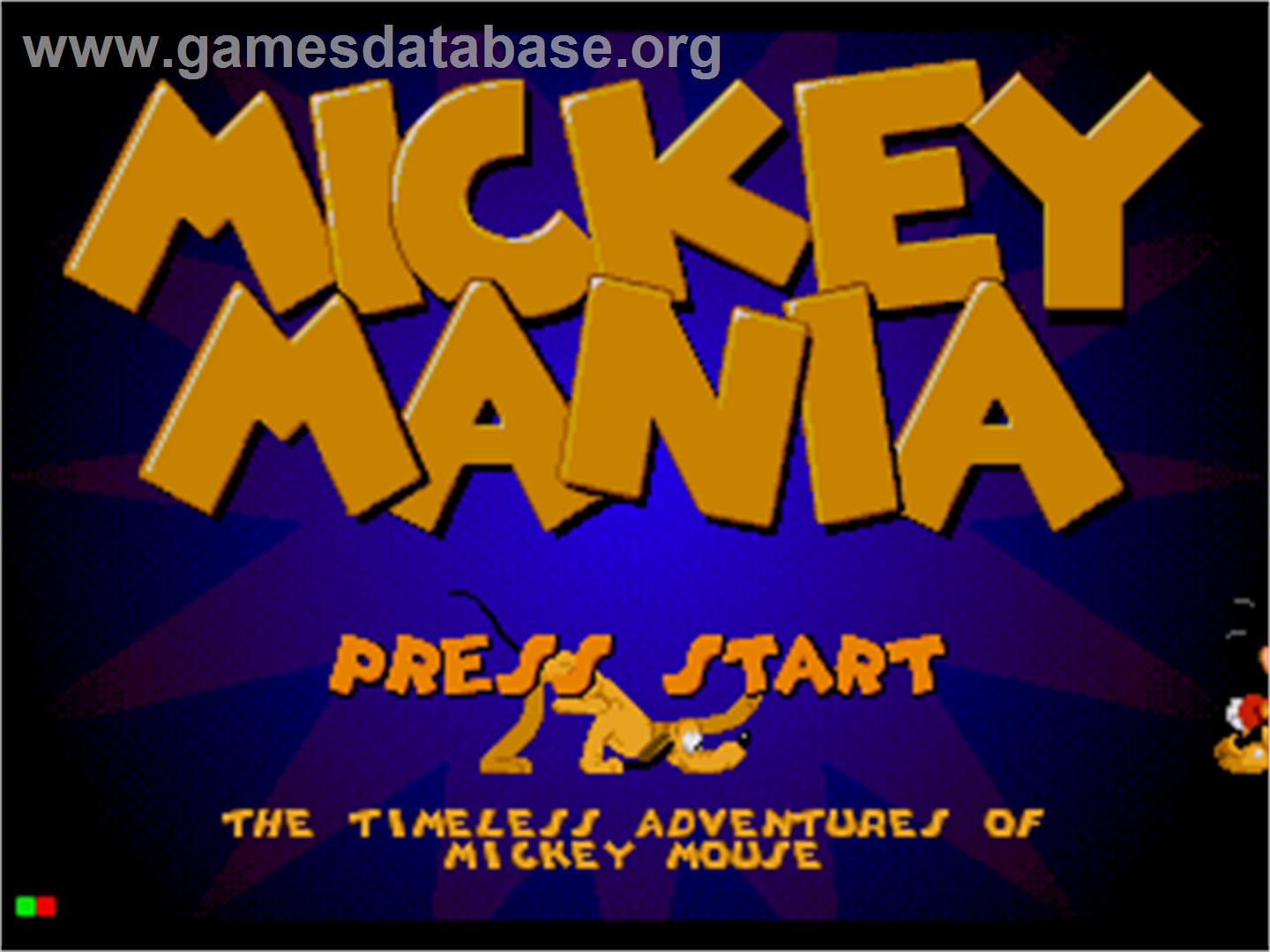 Mickey Mania - Sega CD - Artwork - Title Screen