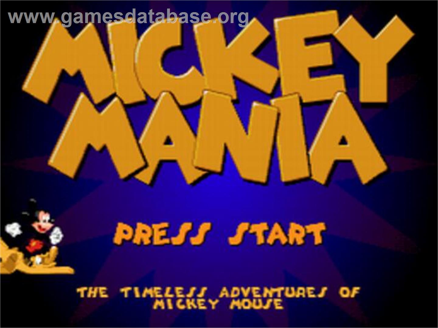 Mickey Mania - The Timeless Adventures Of Mickey Mouse - Sega CD - Artwork - Title Screen