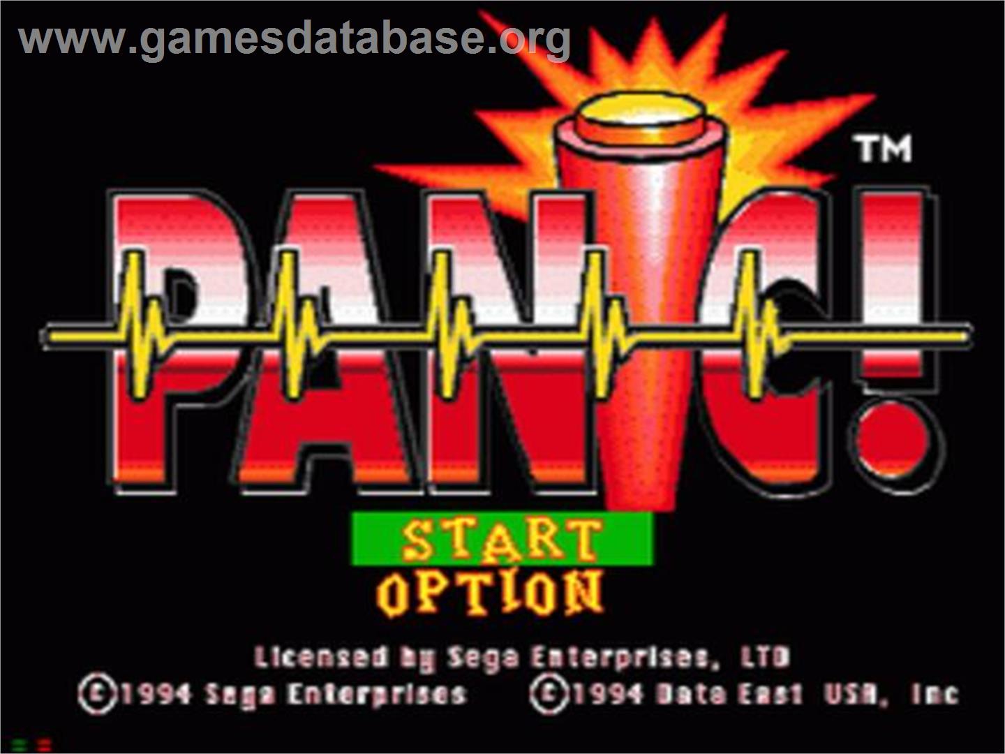 Panic! - Sega CD - Artwork - Title Screen