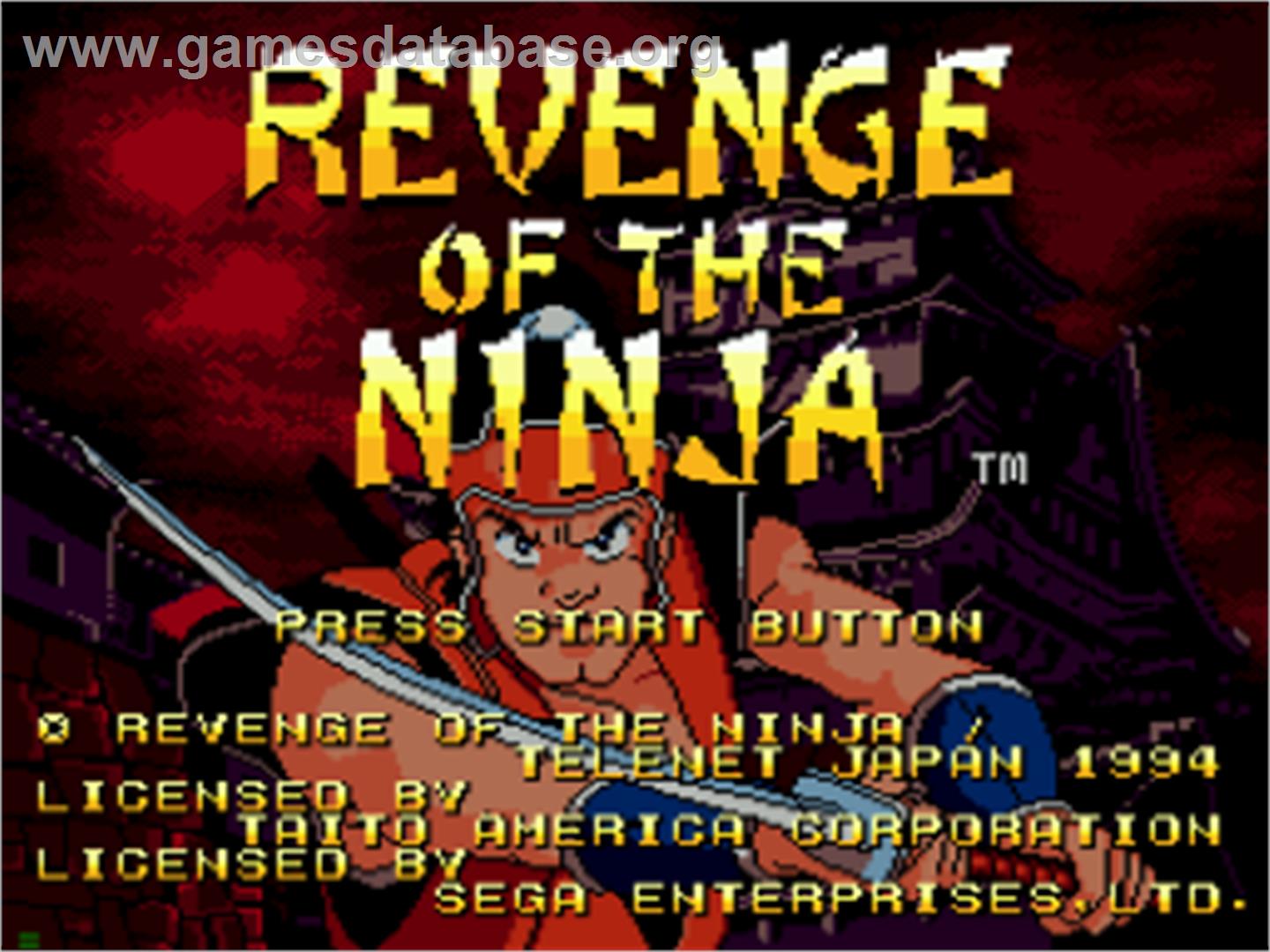 Revenge of the Ninja - Sega CD - Artwork - Title Screen