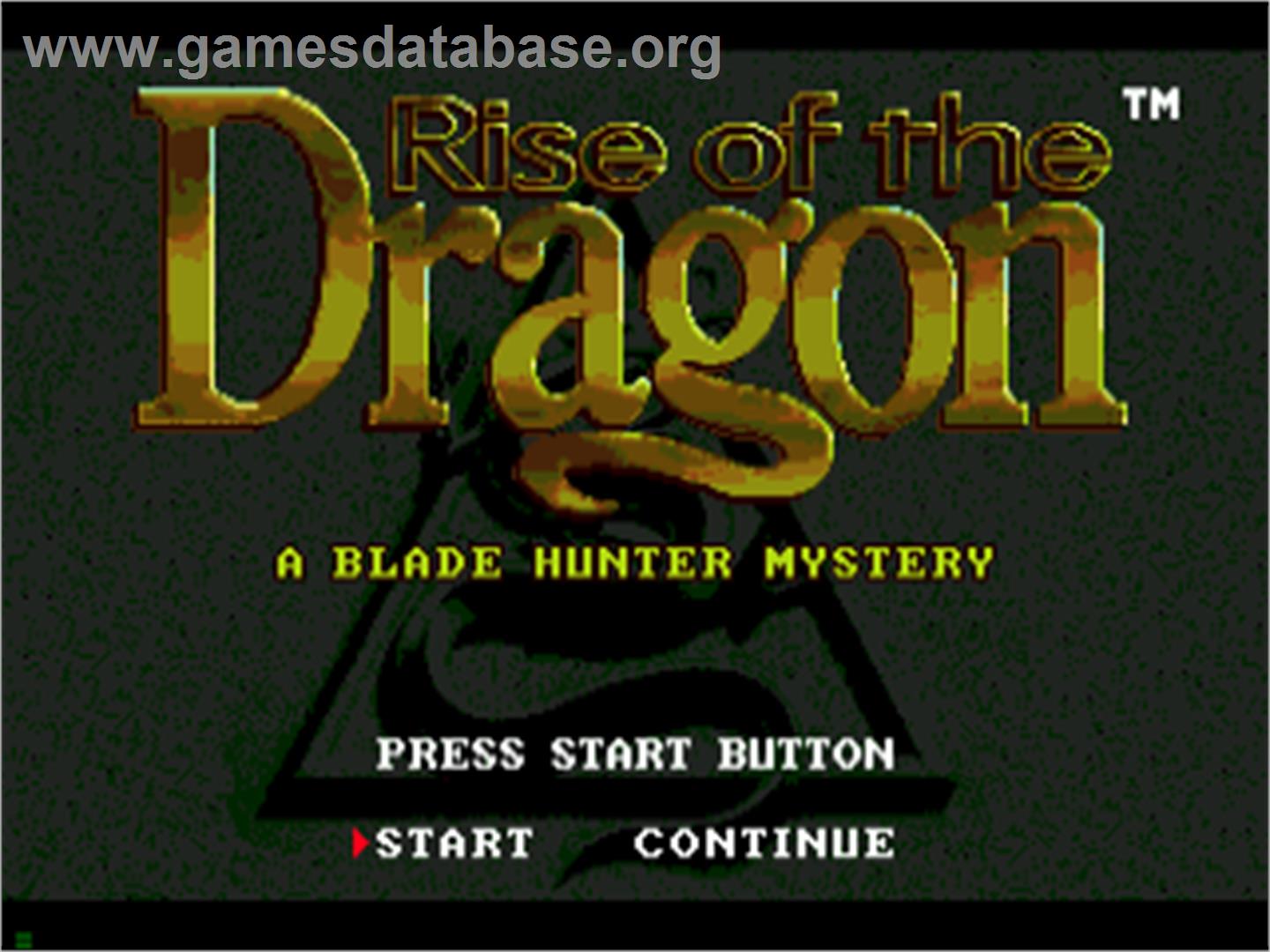 Rise of the Dragon - Sega CD - Artwork - Title Screen