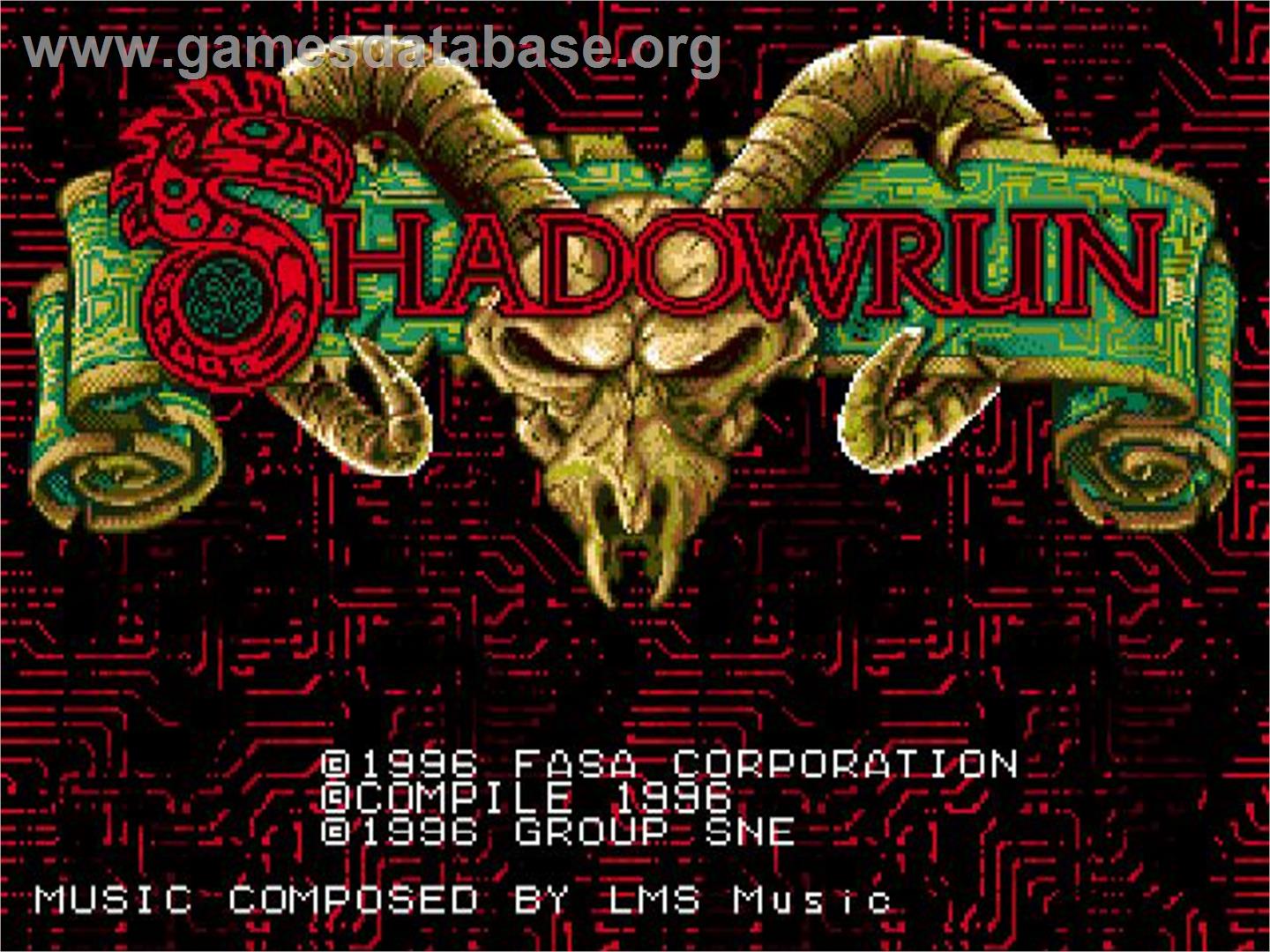 Shadowrun - Sega CD - Artwork - Title Screen