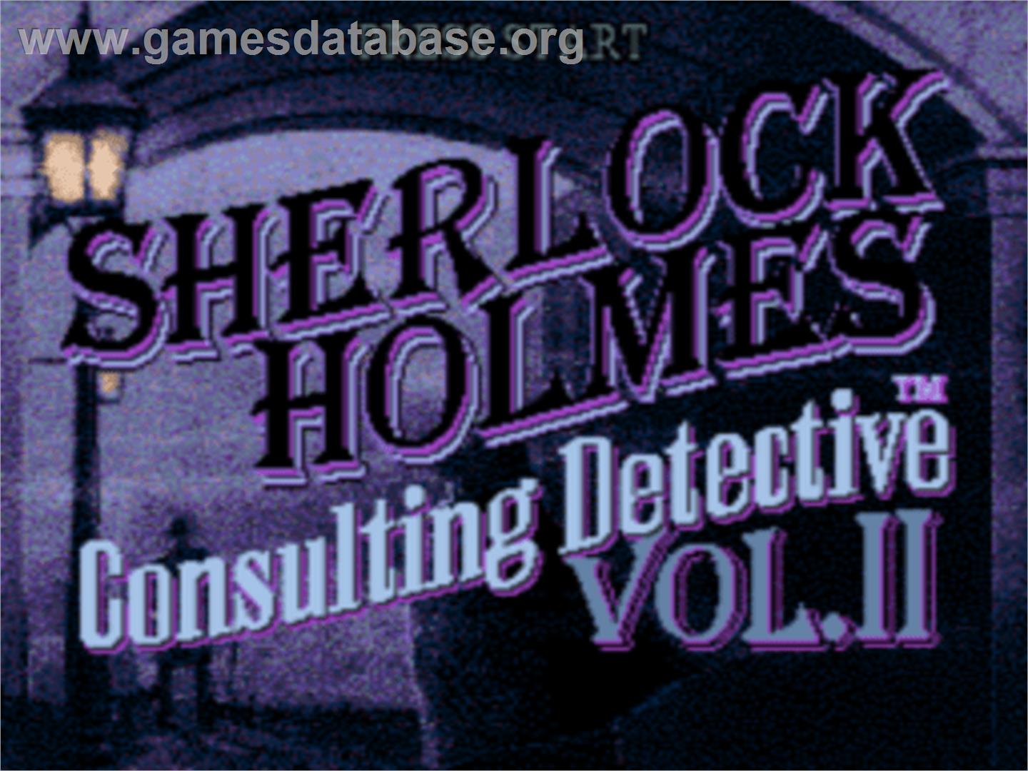 Sherlock Holmes Consulting Detective: Volume 2 - Sega CD - Artwork - Title Screen