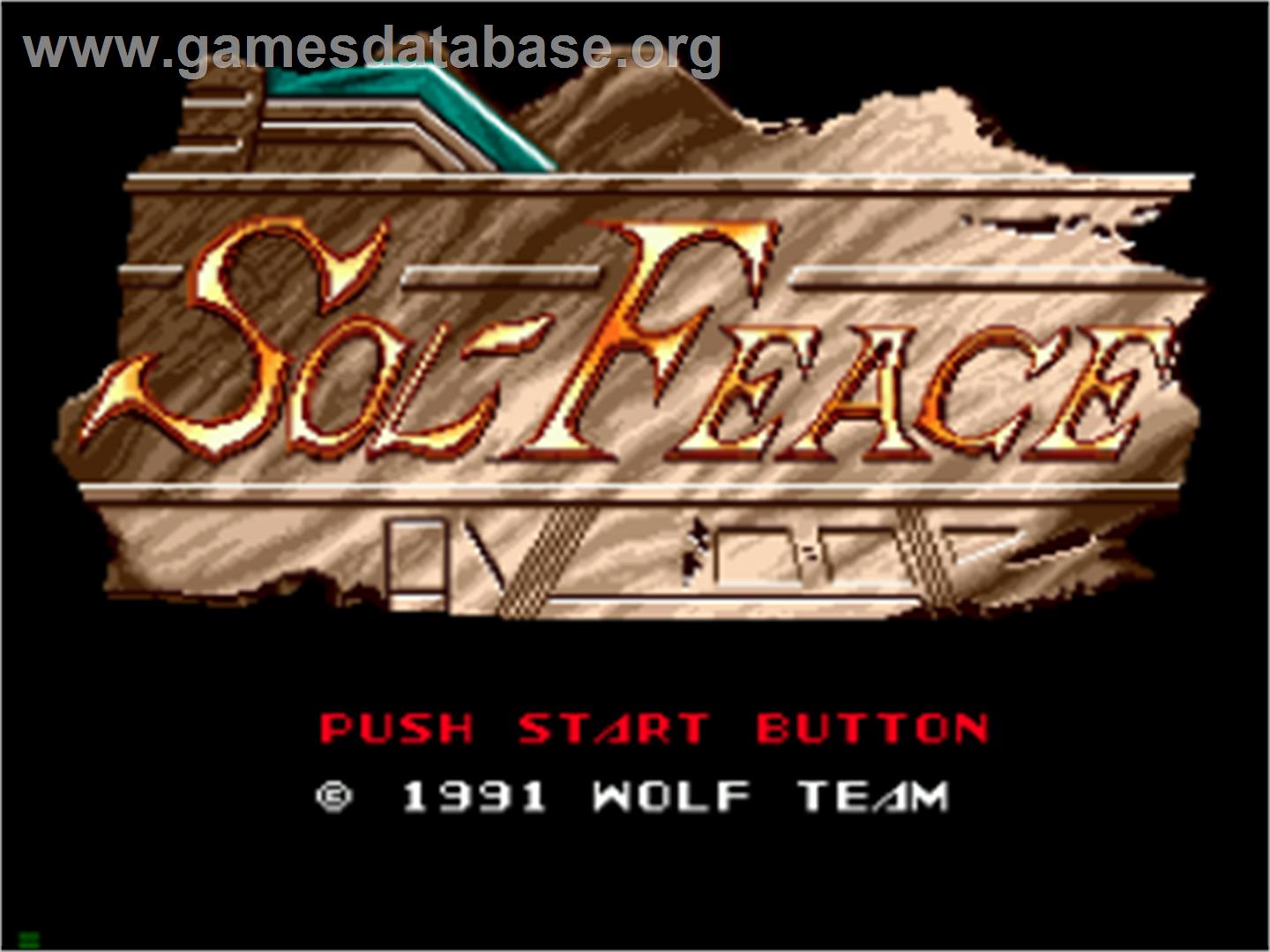 Sol-Feace - Sega CD - Artwork - Title Screen