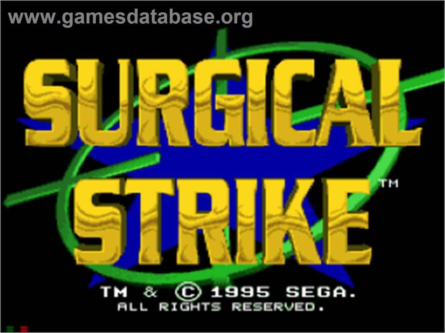 Surgical Strike - Sega CD - Artwork - Title Screen